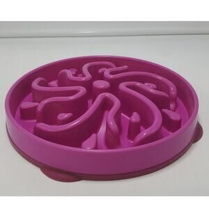 Outward Hound dog bowl Slow Feeder PINK Puzzle Feeder Heavy Duty, PRE-OWNED